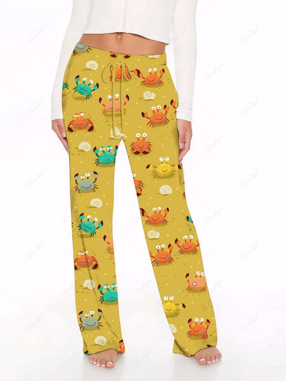 Crab Conch Shell Print Pants Tank Top Dog And Owner Matching Outfits