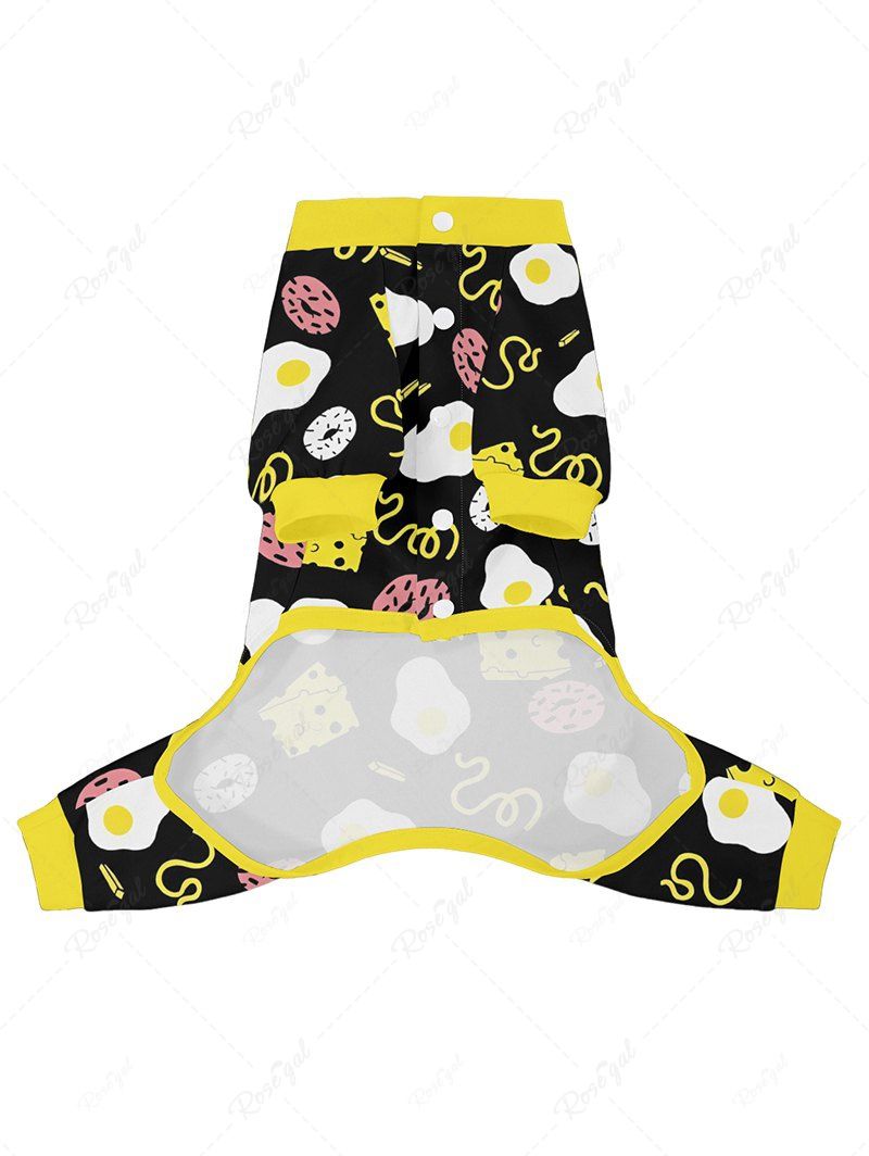 Sandwiches Donuts Eggs Printed Pajama Pants Dog And Owner Matching Outfits