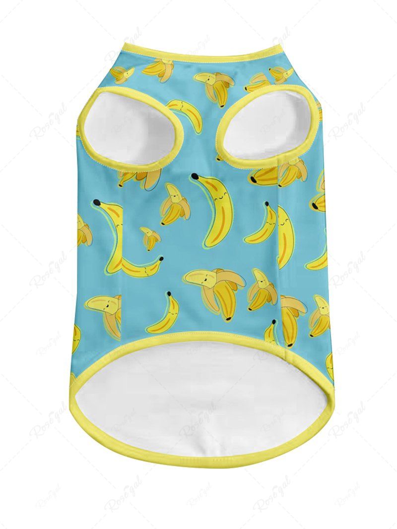 Pet's Cute Bananas Printed Tank Top