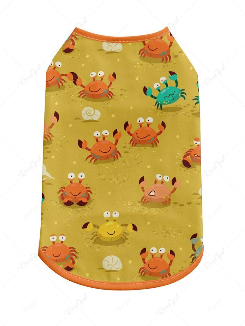 Crab Conch Shell Print Pants Tank Top Dog And Owner Matching Outfits