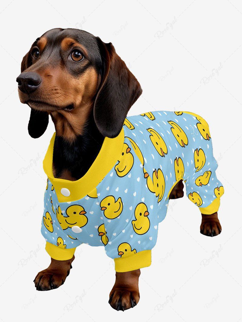 Ducks Dots Print Pants Pajama Dog And Owner Matching Outfits