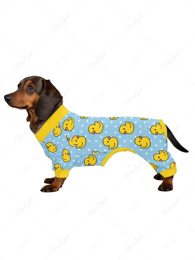 Ducks Dots Print Pants Pajama Dog And Owner Matching Outfits