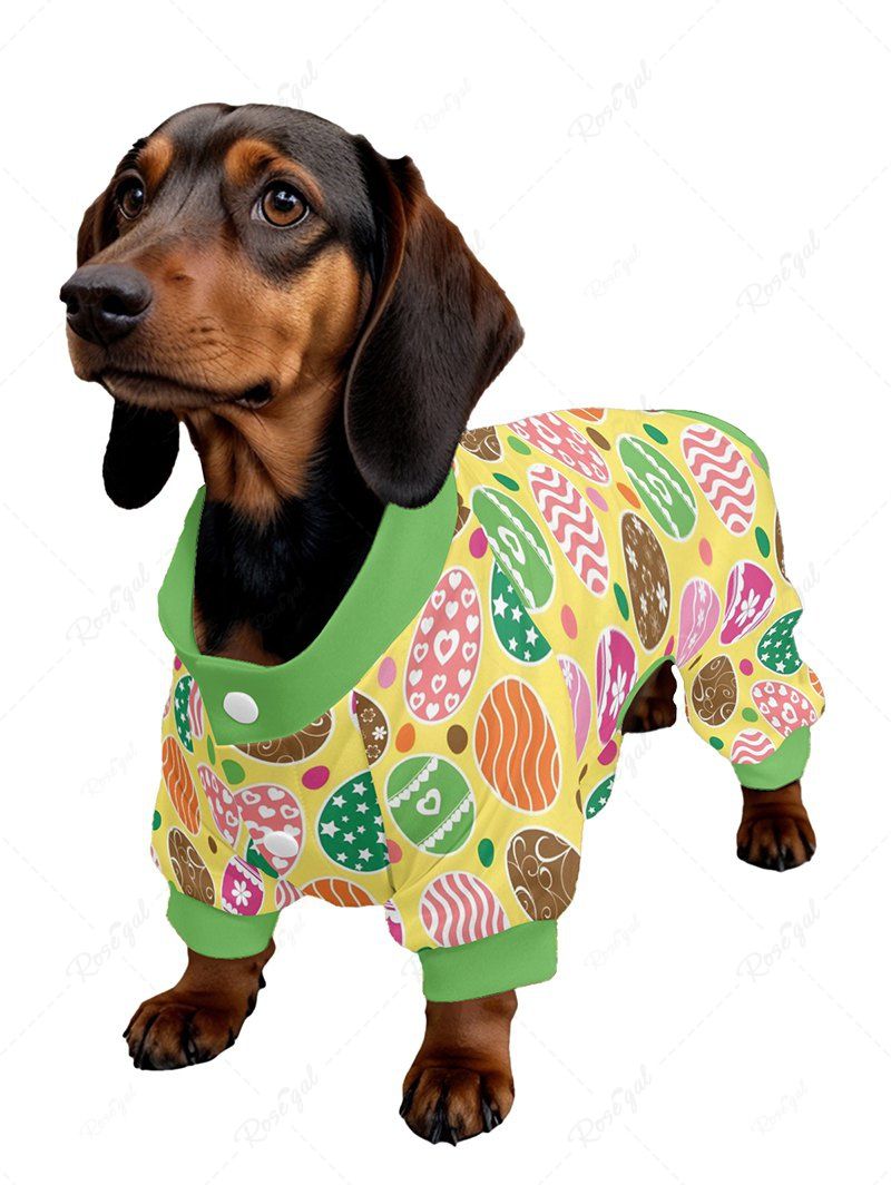 Pyjama et pantalon imprimés œufs de Pâques Tenues assorties pour chien et propriétaire