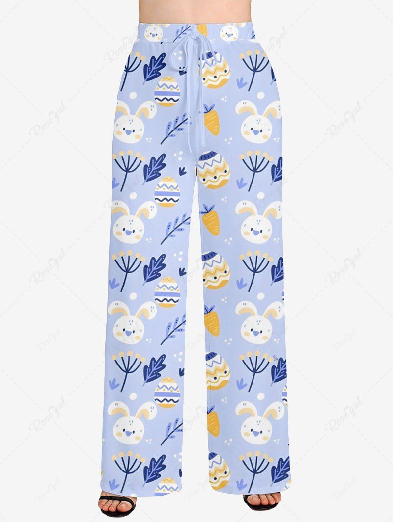 Pyjama et pantalon imprimés œuf de Pâques, lapin, carotte, feuille, tenues assorties pour chien et propriétaire