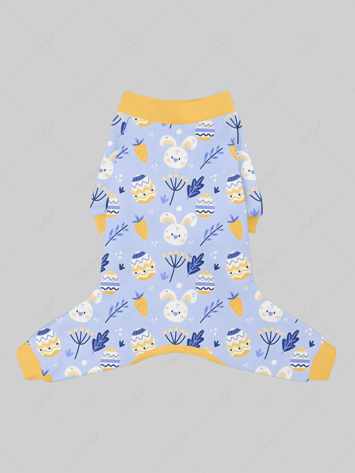 Pyjama et pantalon imprimés œuf de Pâques, lapin, carotte, feuille, tenues assorties pour chien et propriétaire