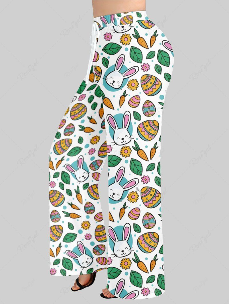 Pyjama imprimé œuf de Pâques, lapin, carotte, fleur, feuille, pantalon, tenues assorties pour chien et propriétaire