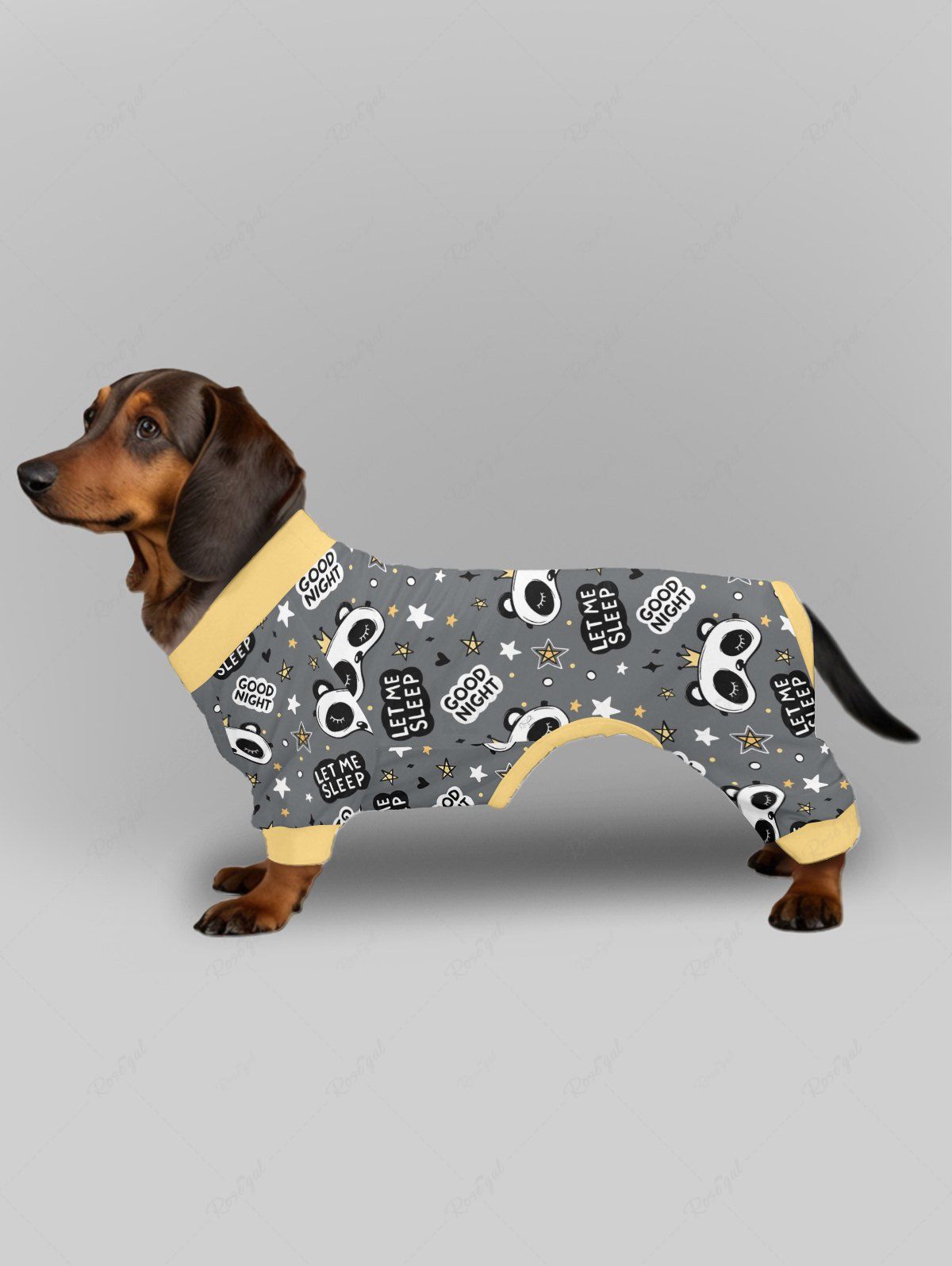 Cute Panda Crown Letter Heart Star Print Pajama Pants Dog And Owner Matching Outfits