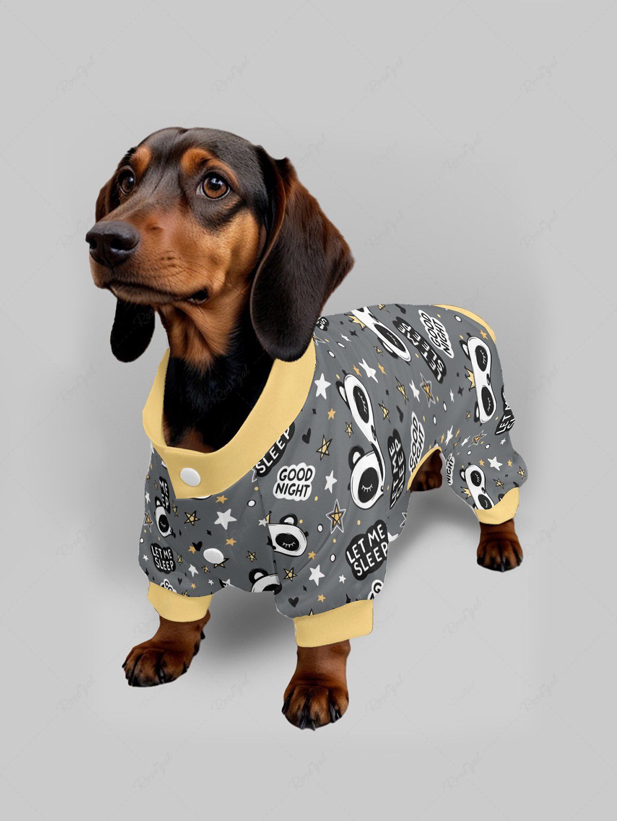 Cute Panda Crown Letter Heart Star Print Pajama Pants Dog And Owner Matching Outfits