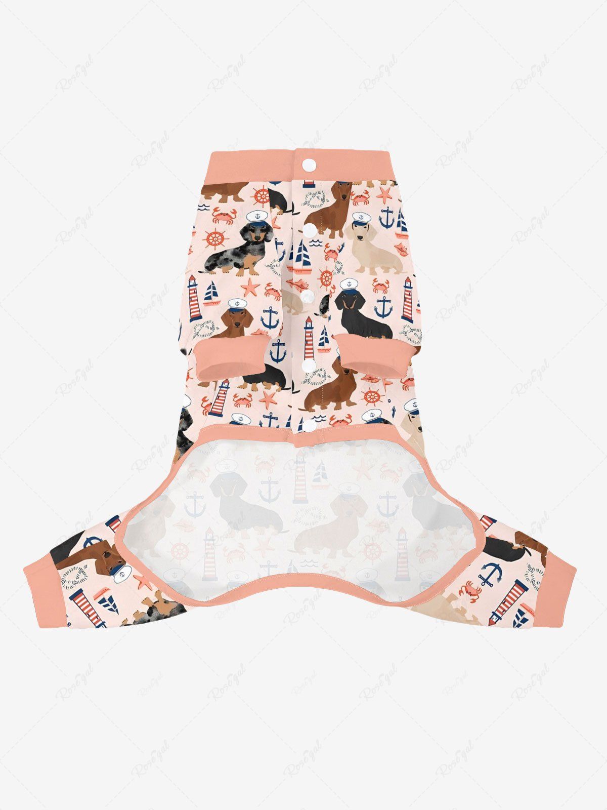 Pet's Dog Sun Crab Anchor Printed Cruise Pajama