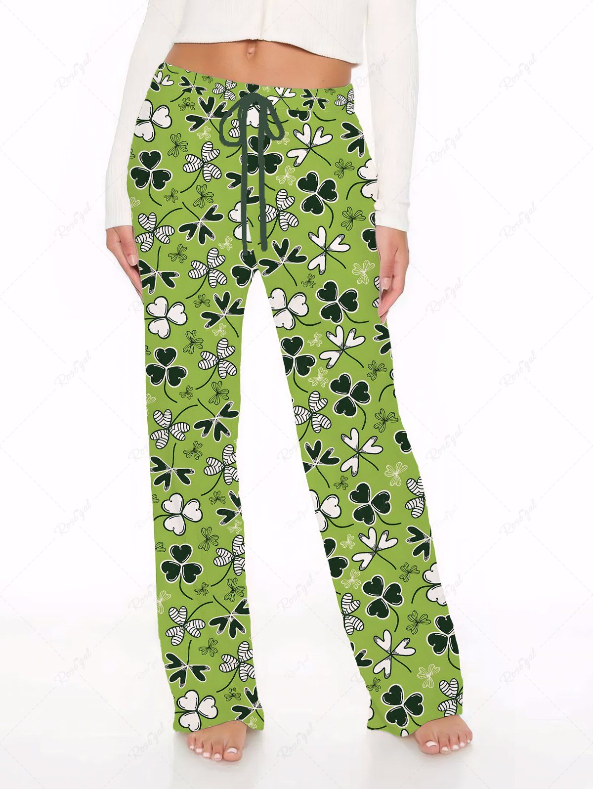 Pyjama imprimé feuilles pour chien et propriétaire, tenues assorties pour la Saint-Patrick