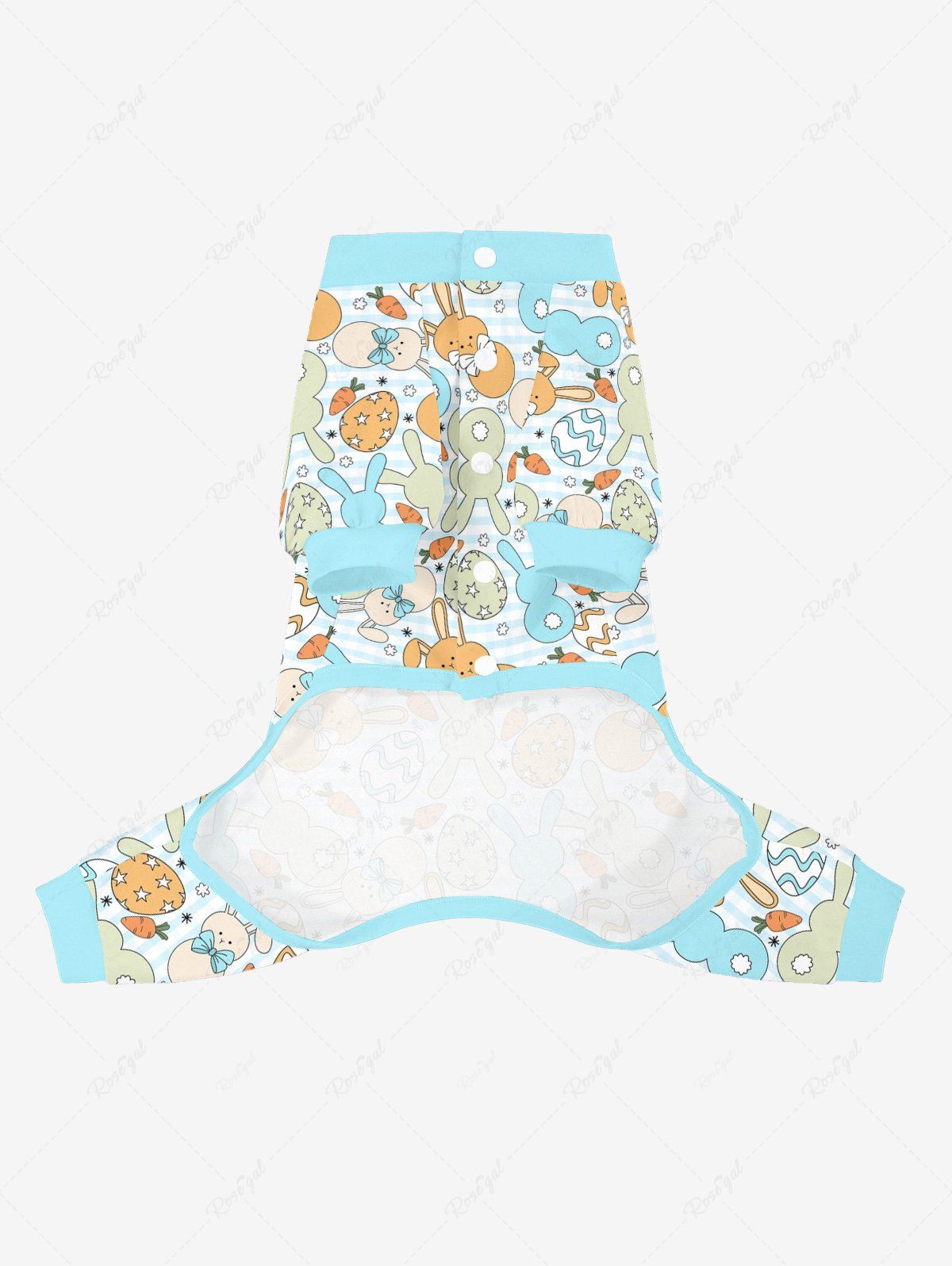 Waves Bunny Carrot Easter Egg Print Tankini Pajama Dog And Owner Matching Outfits