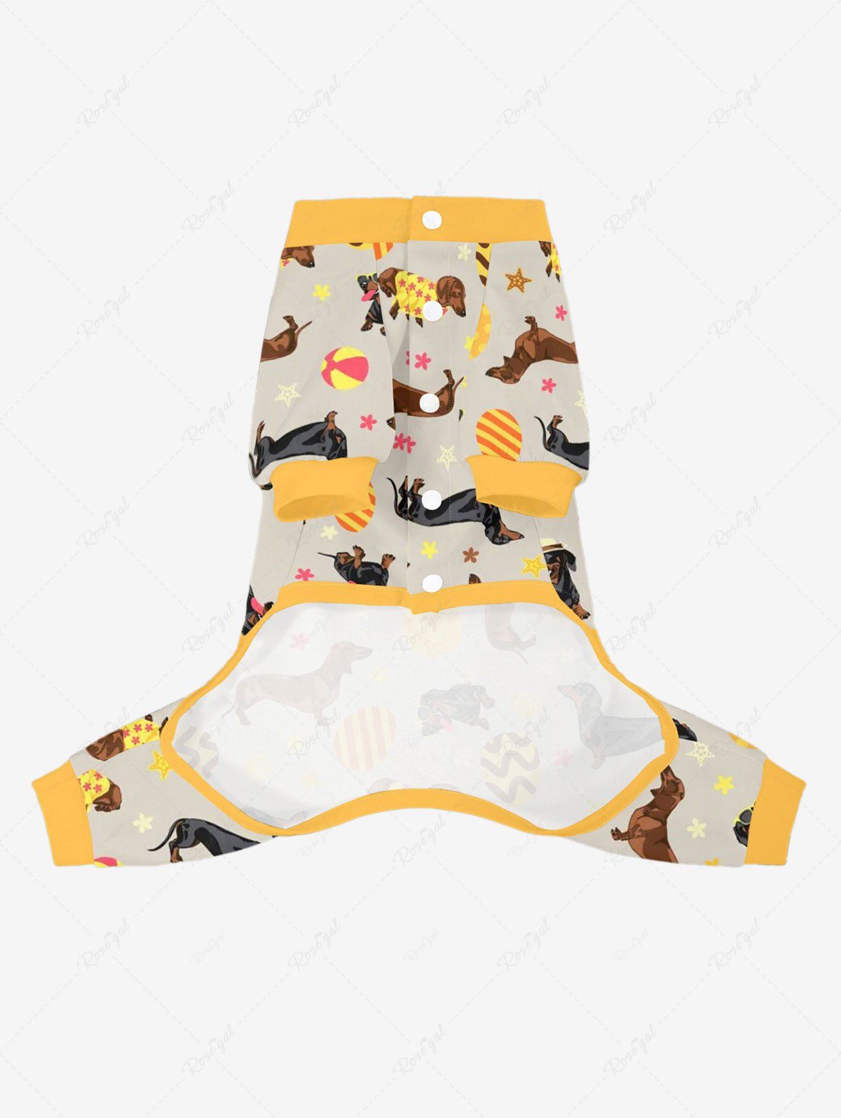 Pyjama et pantalon imprimés étoiles et fleurs pour chiens et œufs de Pâques Tenues assorties pour chien et propriétaire