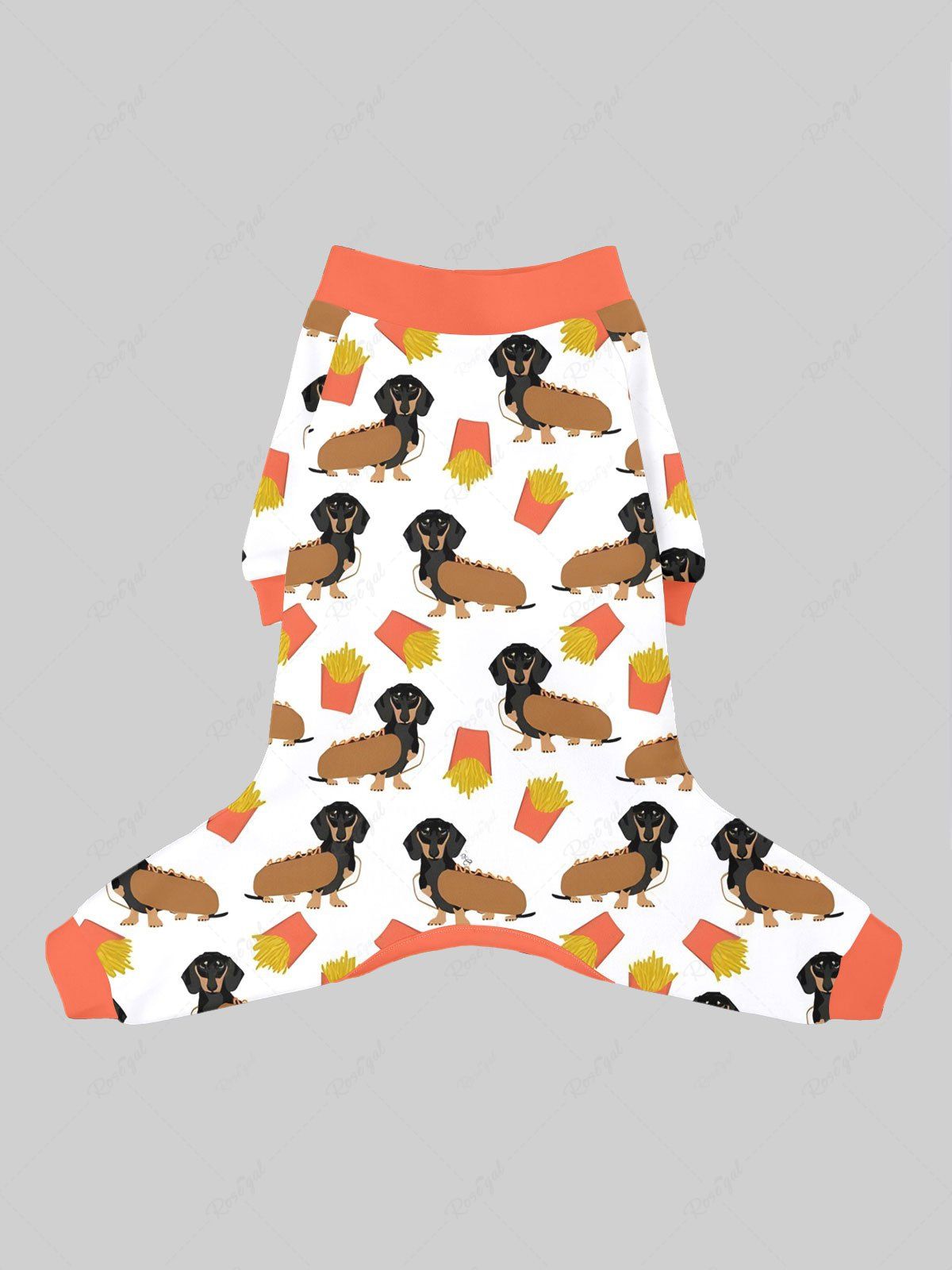 Dog Fries Printed Pajama and Pants Dog and Owner Matching Outfits