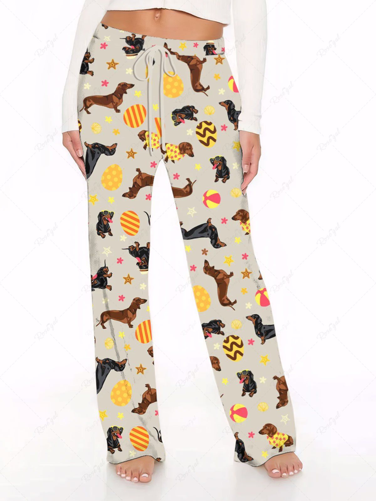Pyjama et pantalon imprimés étoiles et fleurs pour chiens et œufs de Pâques Tenues assorties pour chien et propriétaire