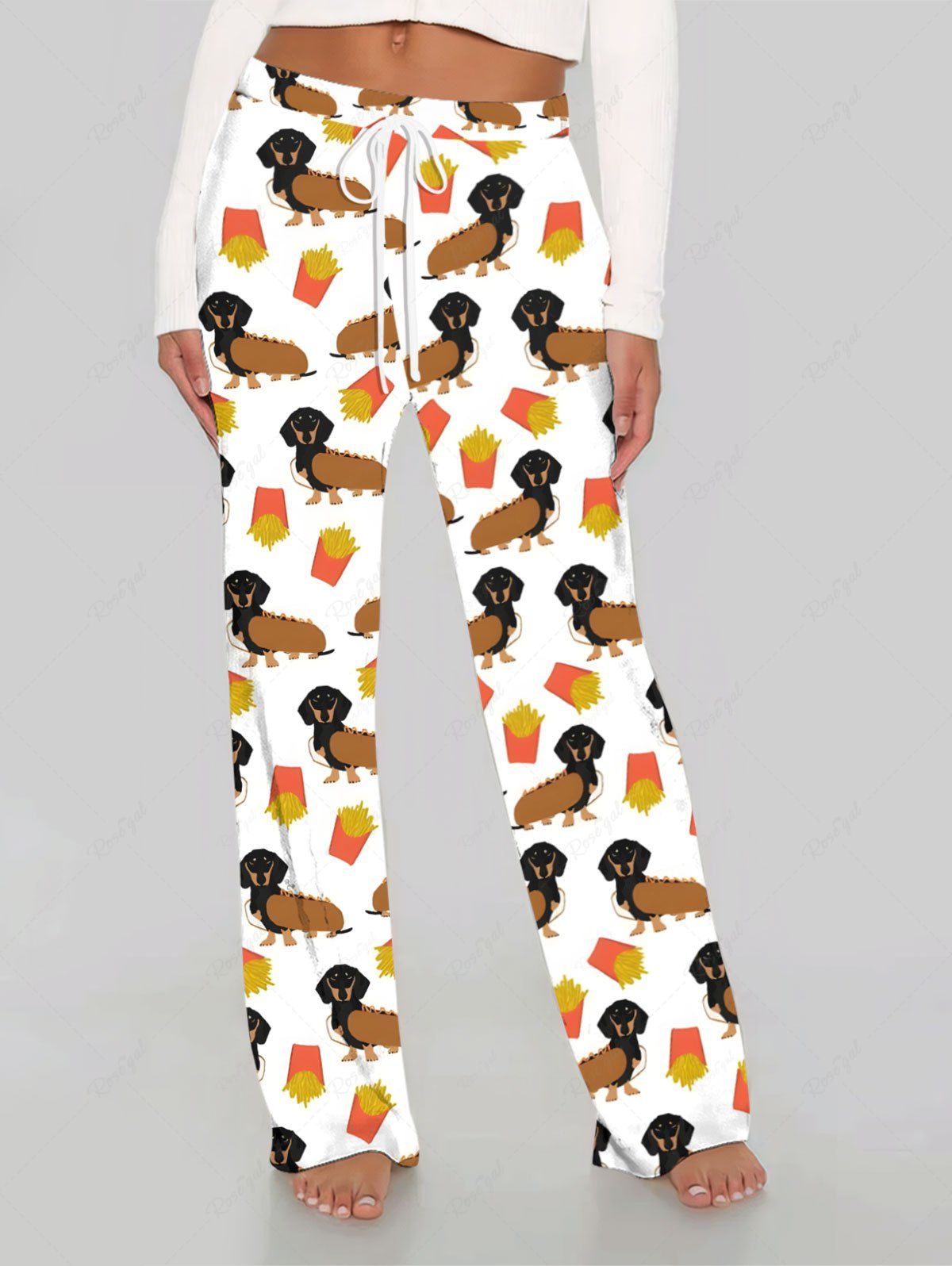 Dog Fries Printed Pajama and Pants Dog and Owner Matching Outfits