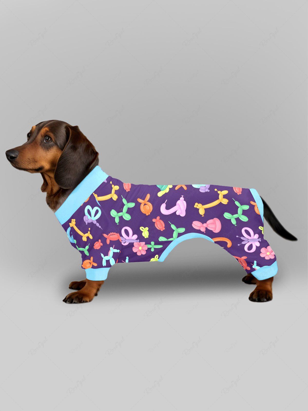 Pet's Colorful Balloon Turtle Butterfly Horse Flower Monkey Dinosaur Printed Button Pajama