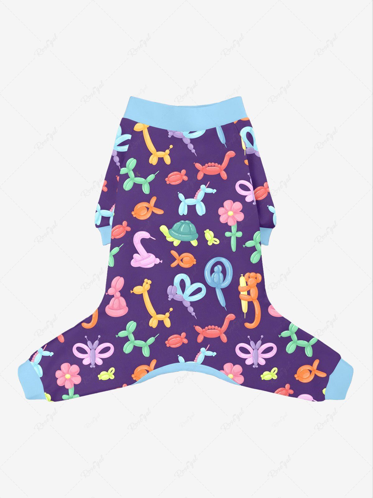 Pet's Colorful Balloon Turtle Butterfly Horse Flower Monkey Dinosaur Printed Button Pajama