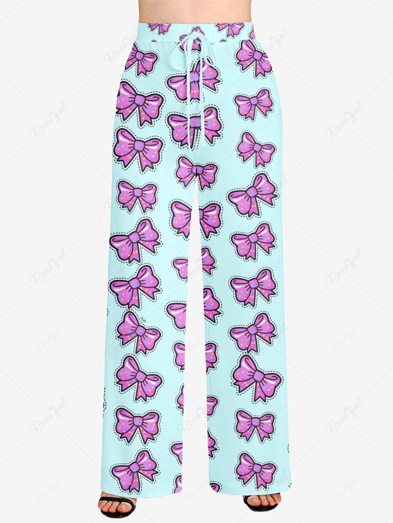 Pantalon de pyjama à imprimé nœud papillon Tenues assorties pour chien et propriétaire