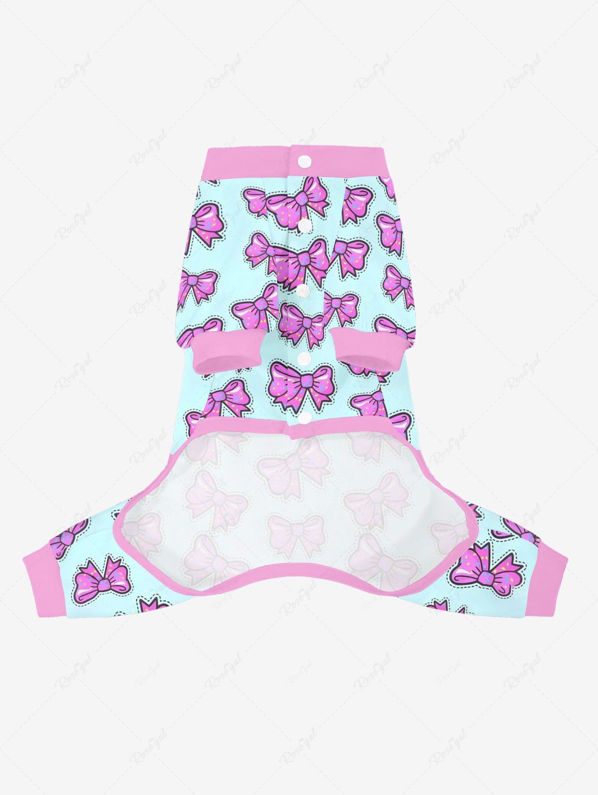 Pyjama imprimé nœud papillon pour animaux de compagnie