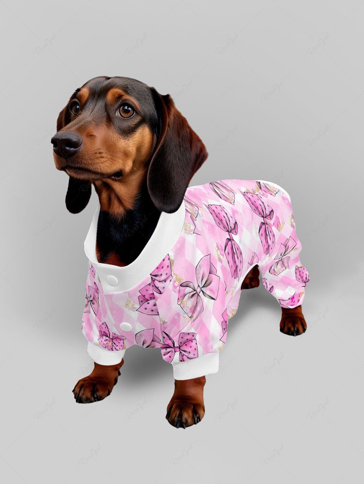 Bowknot Argyle Plaid Print Pajama Pants Dog And Owner Matching Outfits