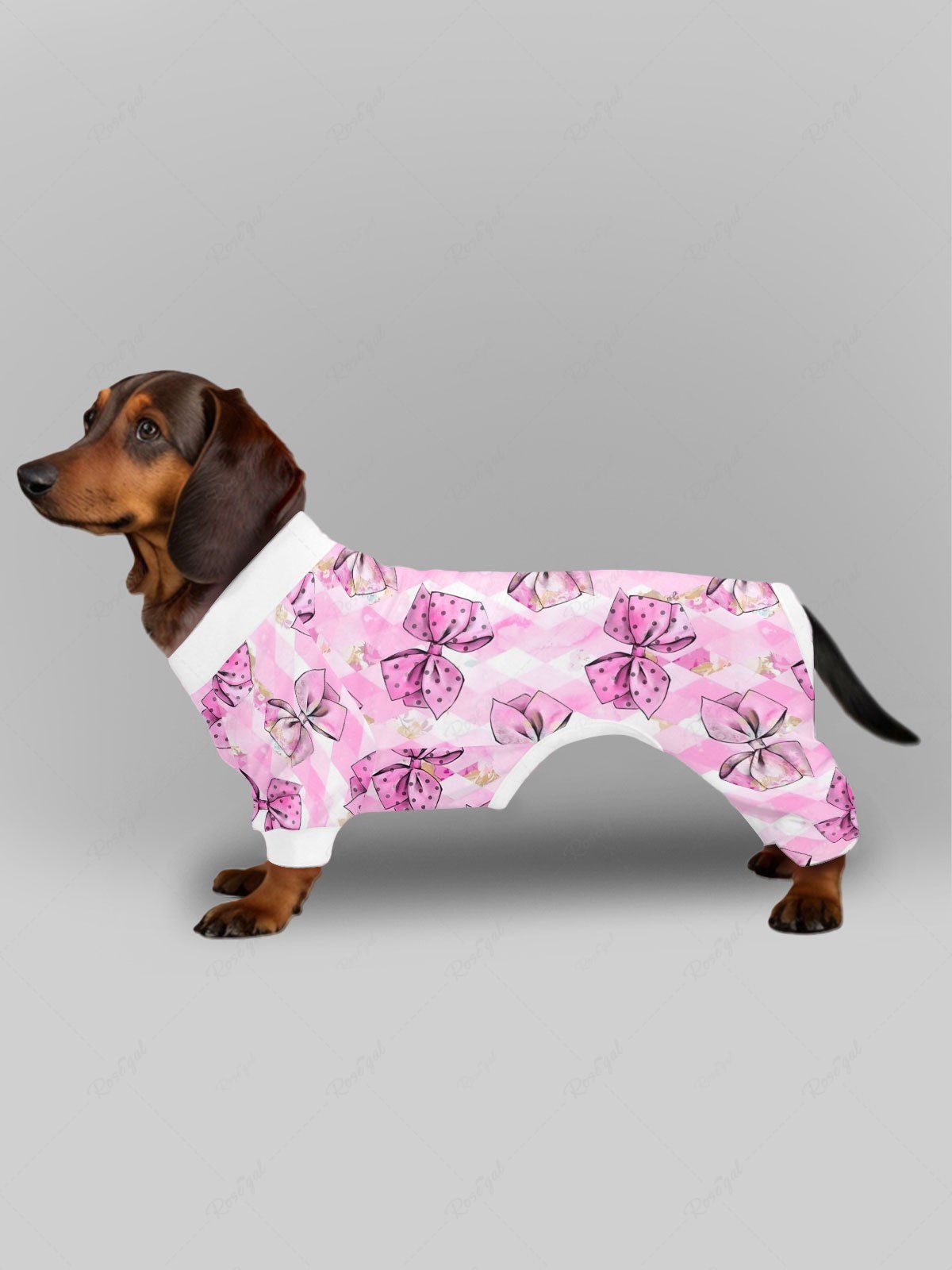 Bowknot Argyle Plaid Print Pajama Pants Dog And Owner Matching Outfits