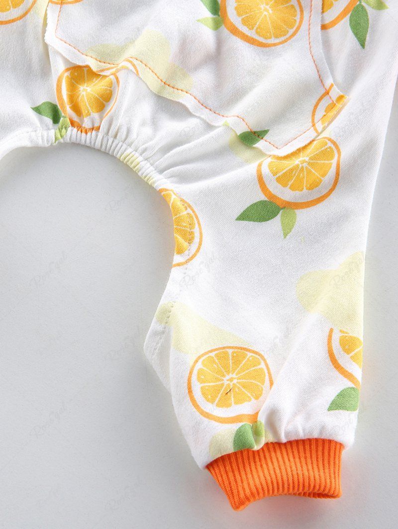 Pet's Orange Leaf Printed Pajama