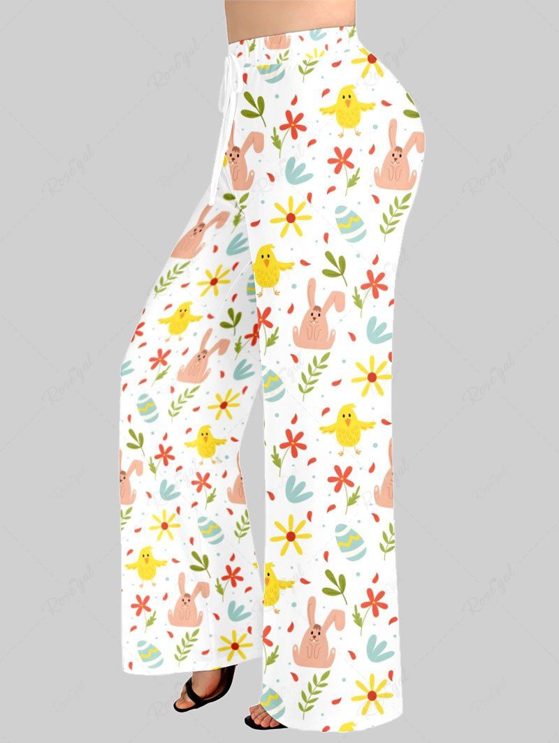 Pyjama et pantalon imprimés œuf de Pâques, poussin, lapin, fleurs, tenues assorties pour chien et propriétaire