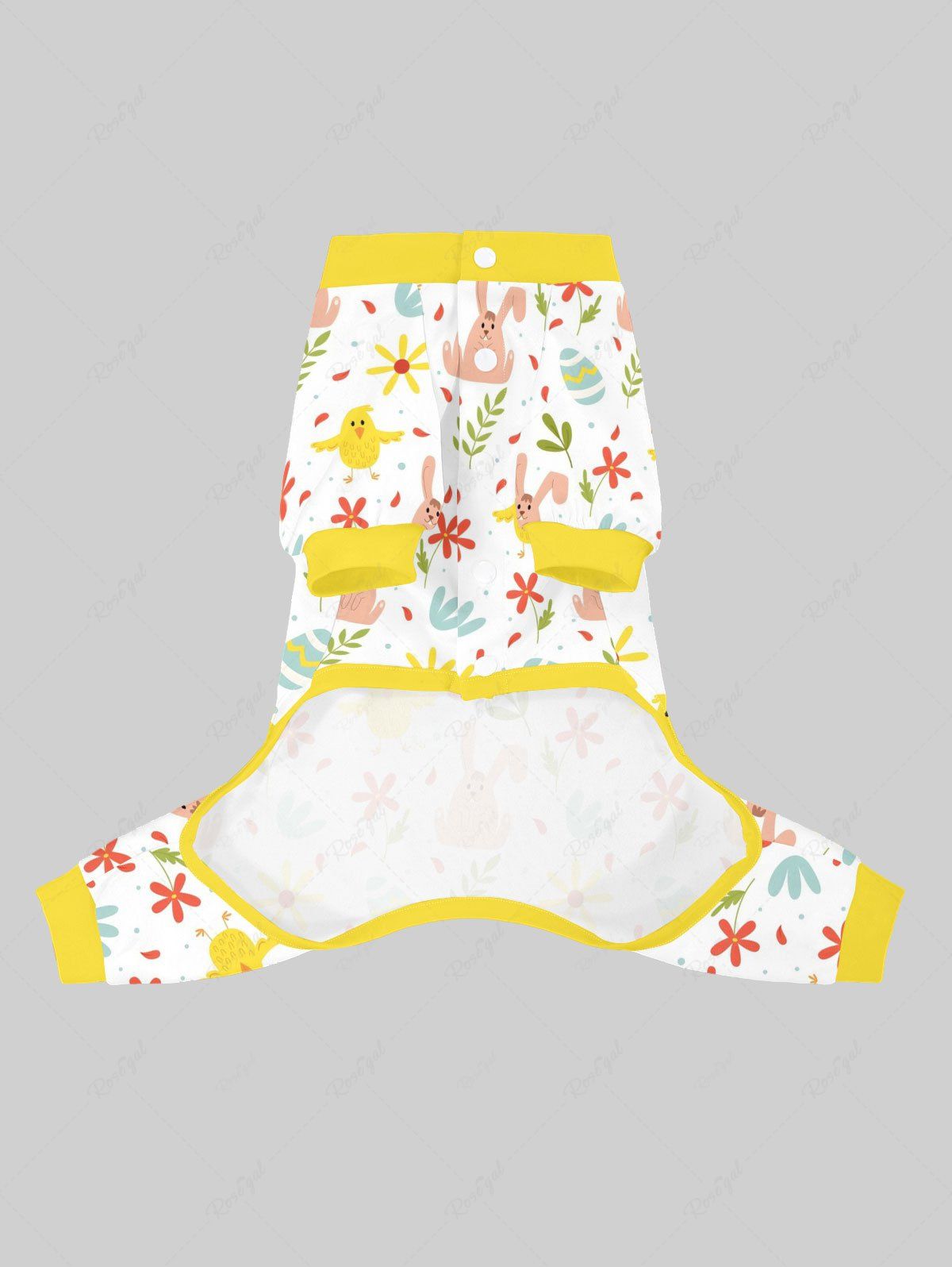 Pyjama et pantalon imprimés œuf de Pâques, poussin, lapin, fleurs, tenues assorties pour chien et propriétaire