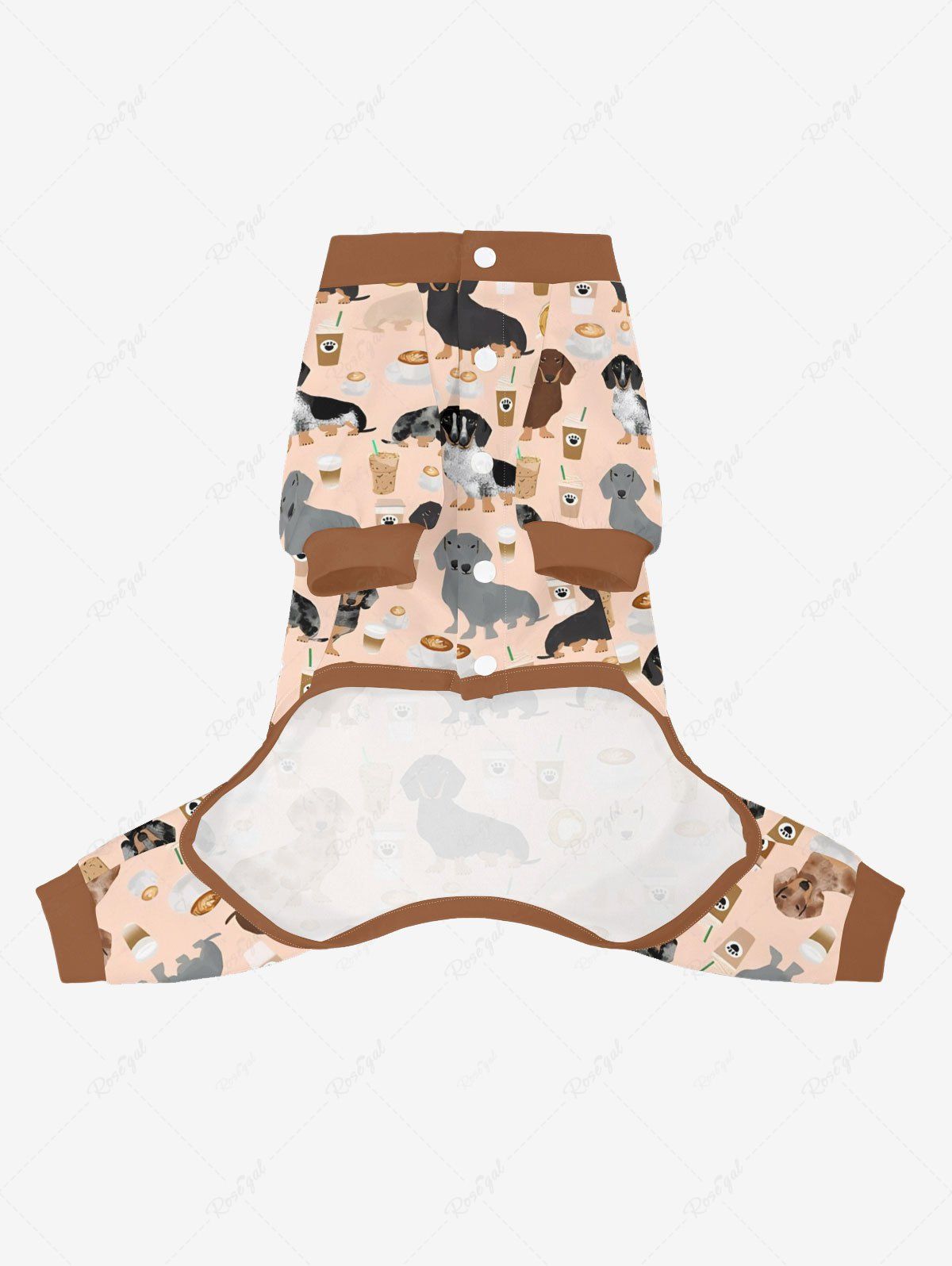 Dogs Coffee Fruit Juice Printed Pajama and Pants Dog and Owner Matching Outfits