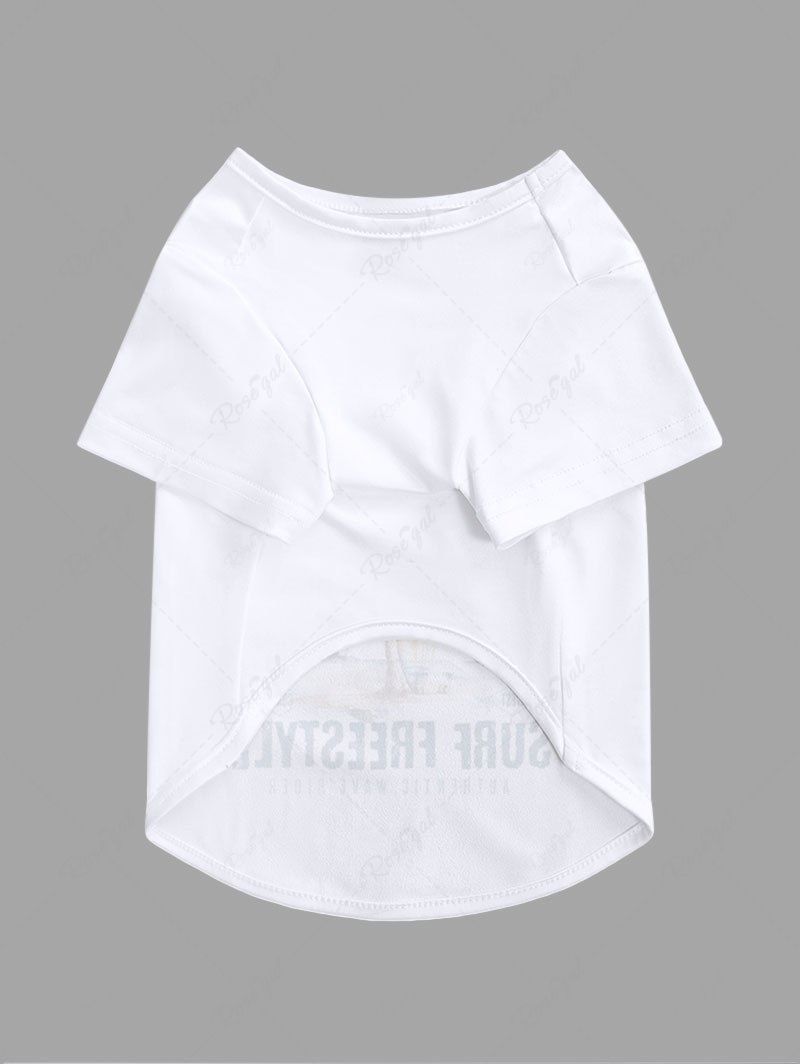 Pet's Coconut Tree Seascape Letters Printed Hawaii T-shirt