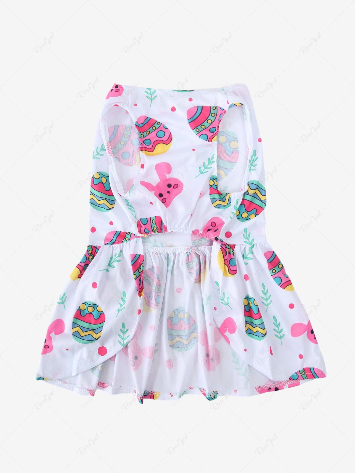 Pet's Easter Egg Rabbit Printed Bowknot Dress
