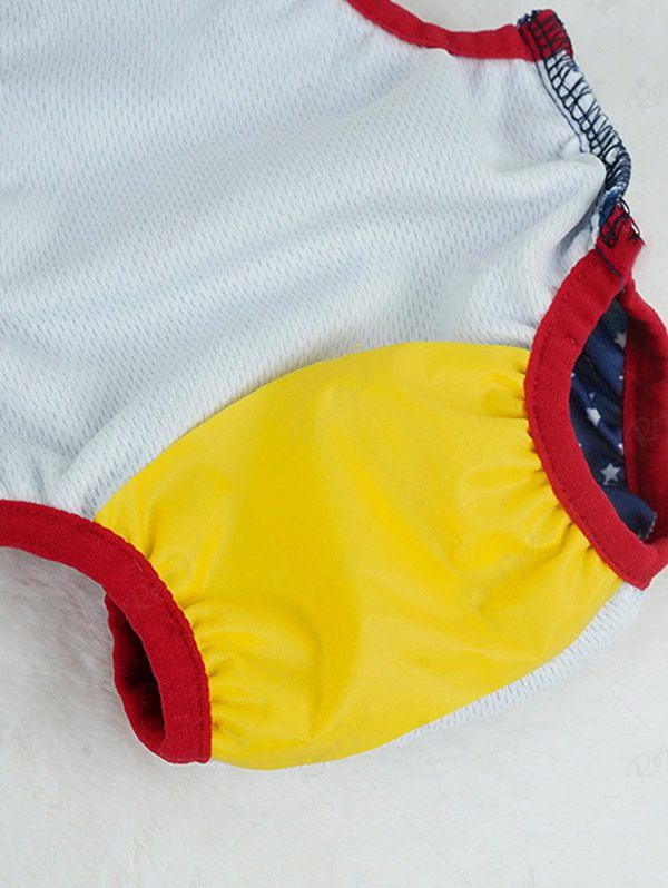 Pet's Panda Stars Printed Suspender Pants