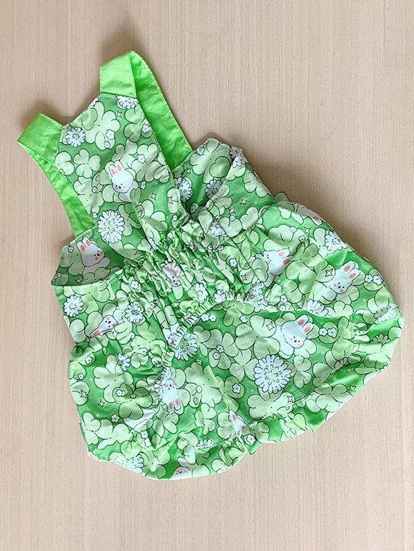 Pet's Rabbit Flowe Printed Bowknot Dress