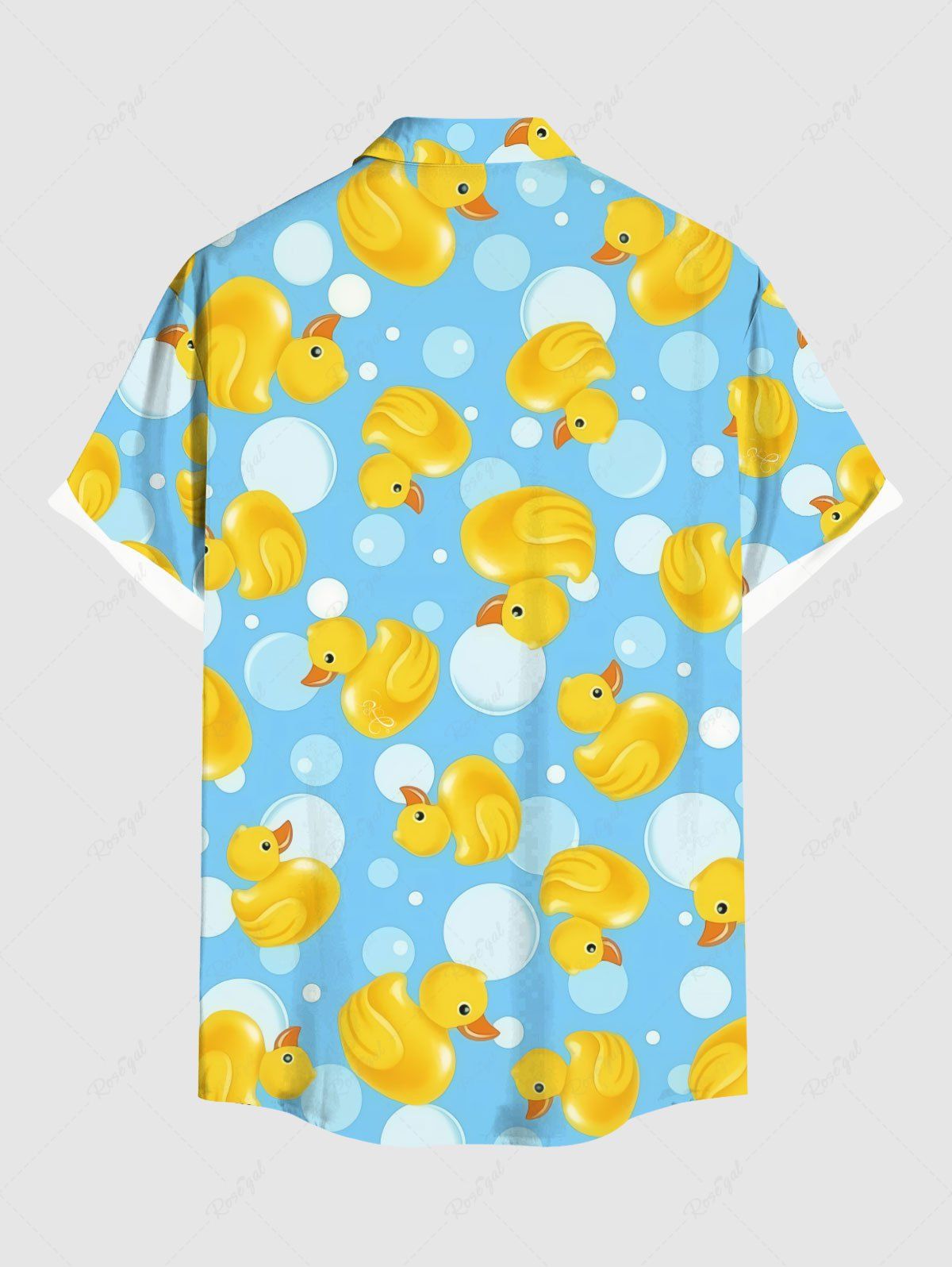 Cute Duck Bubble Print Hawaii Shirts Dog And Owner Matching Outfits