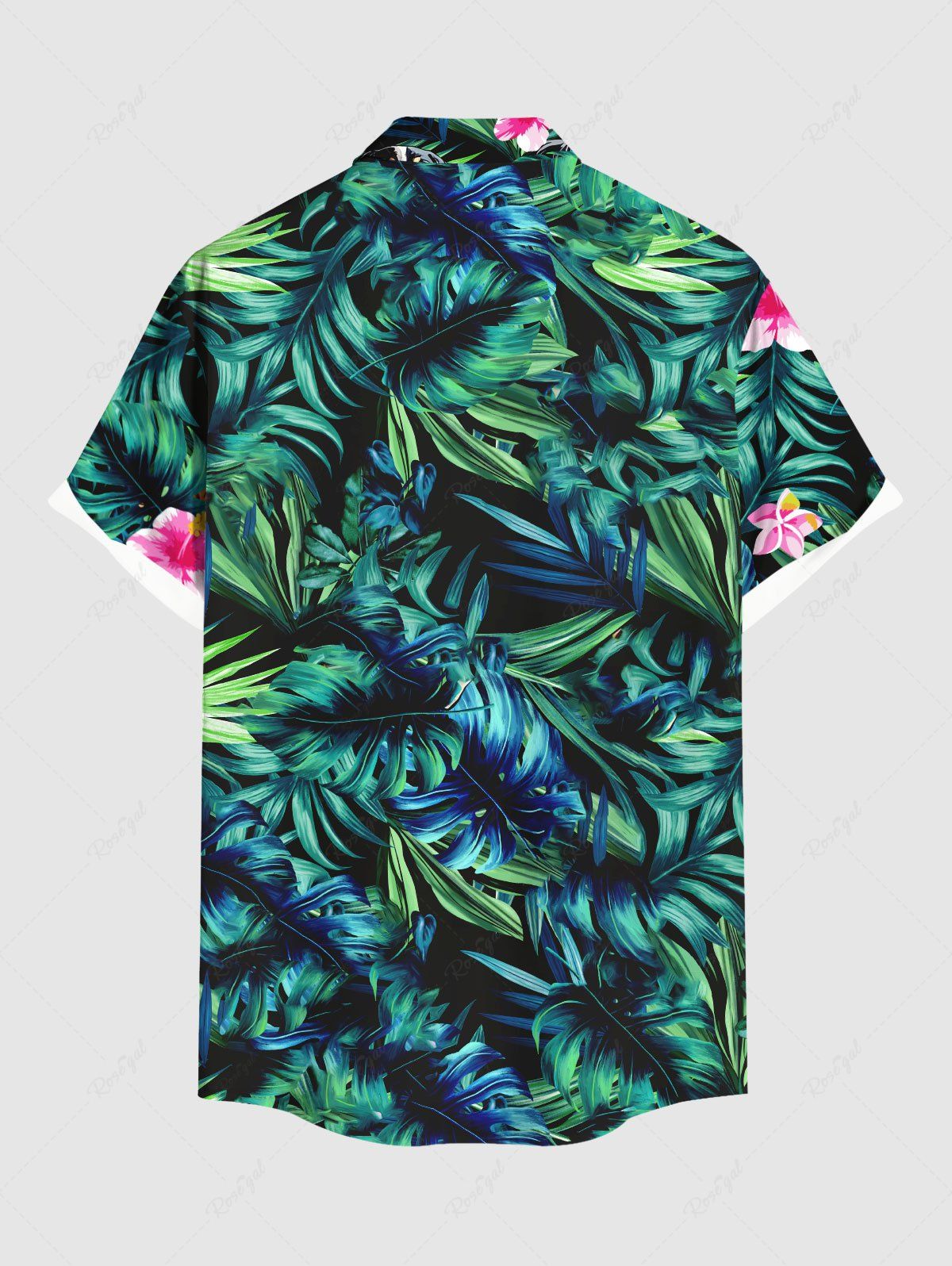 Tropical Leaves Floral Dog Print Hawaii Shirt Dog And Owner Matching Outfits