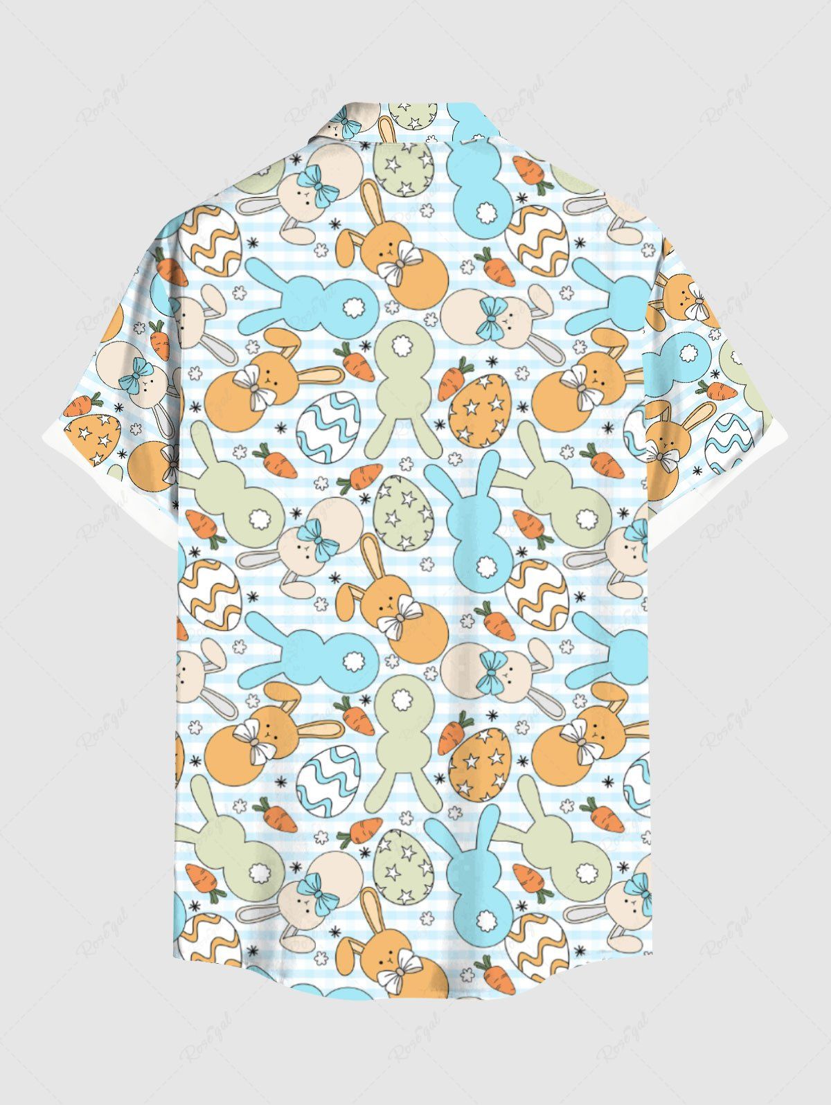 Waves Bunny Carrot Easter Egg Print Shirt Pajama Dog And Owner Matching Outfits