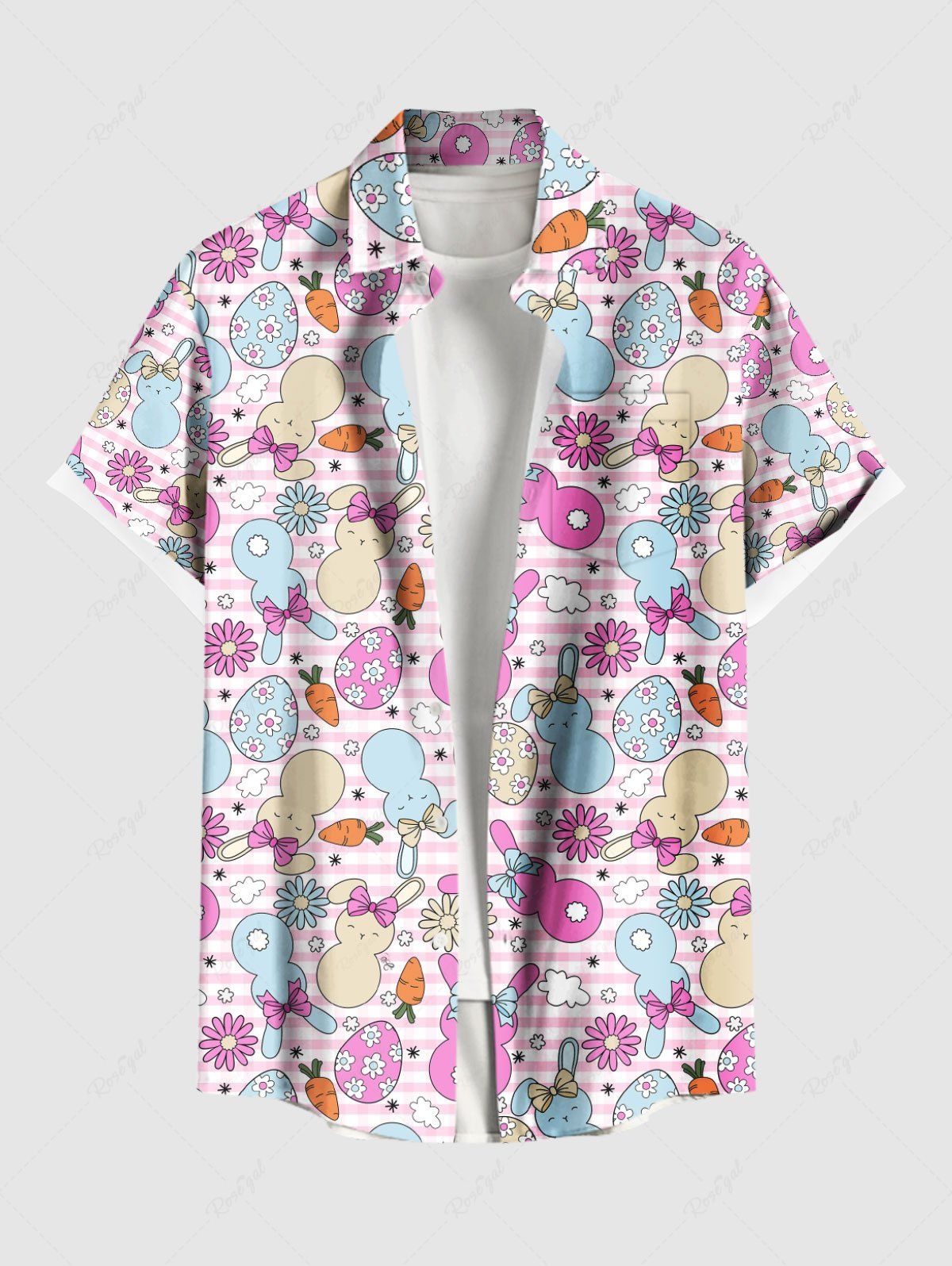 Easter Egg Rabbit Carrot Print Shirt Pajama Dog And Owner Matching Outfits