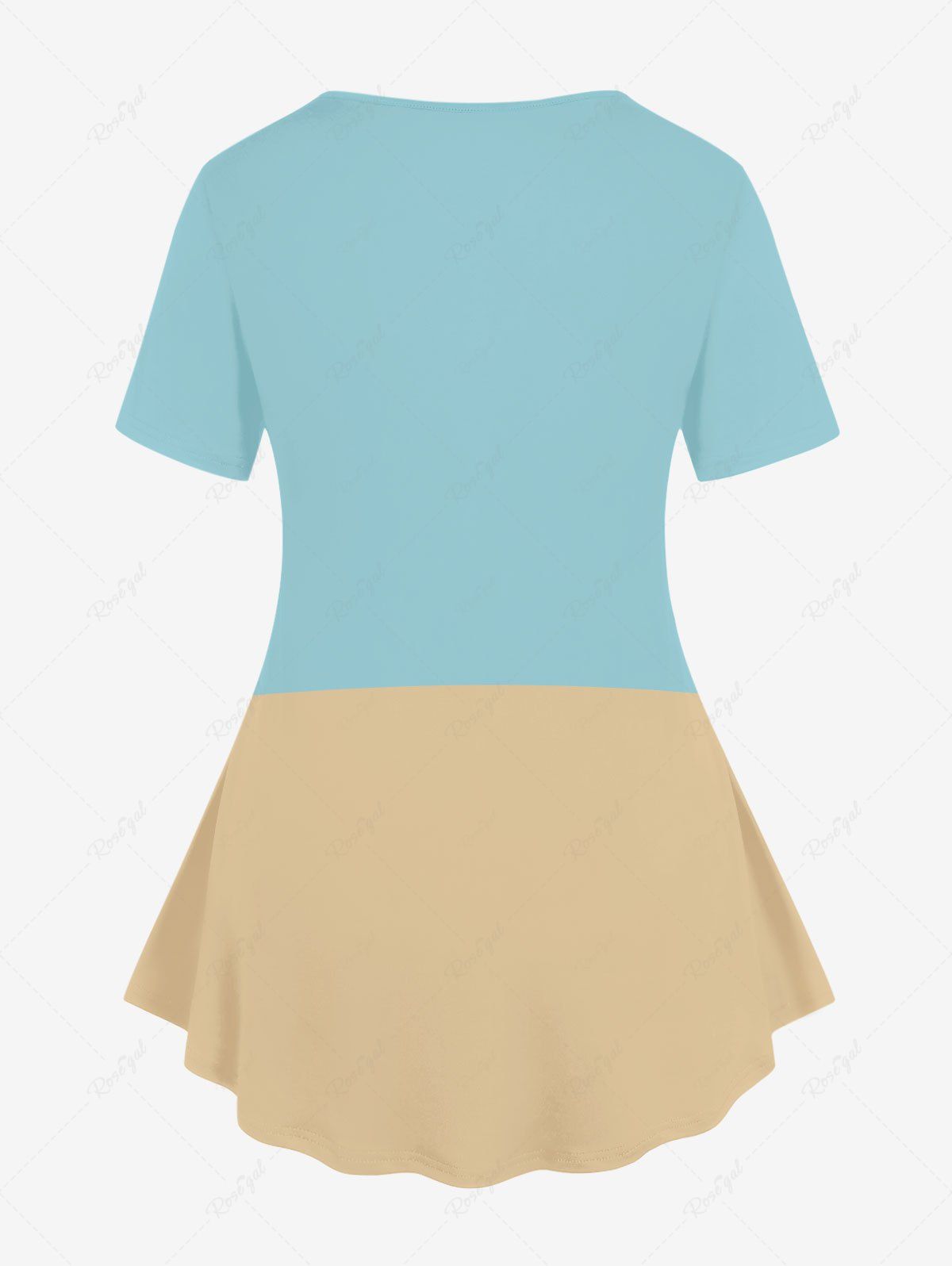 Cute Puppy Swimming Ring Floral Print T-shirts Dog And Owner Matching Outfits