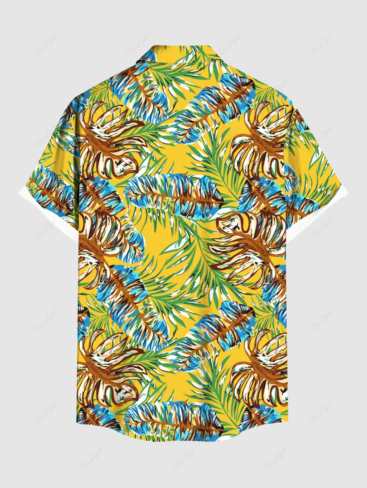 Colorful Tropical Leaves Print Hawaii Shirt Bikini Set Dog And Owner Matching Outfits