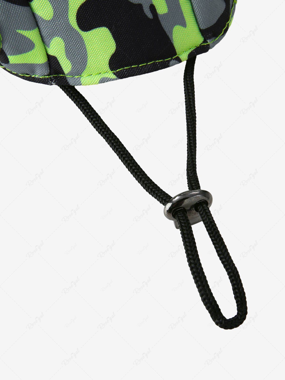 Pet's Camouflage Printed Hat With Windproof Rope