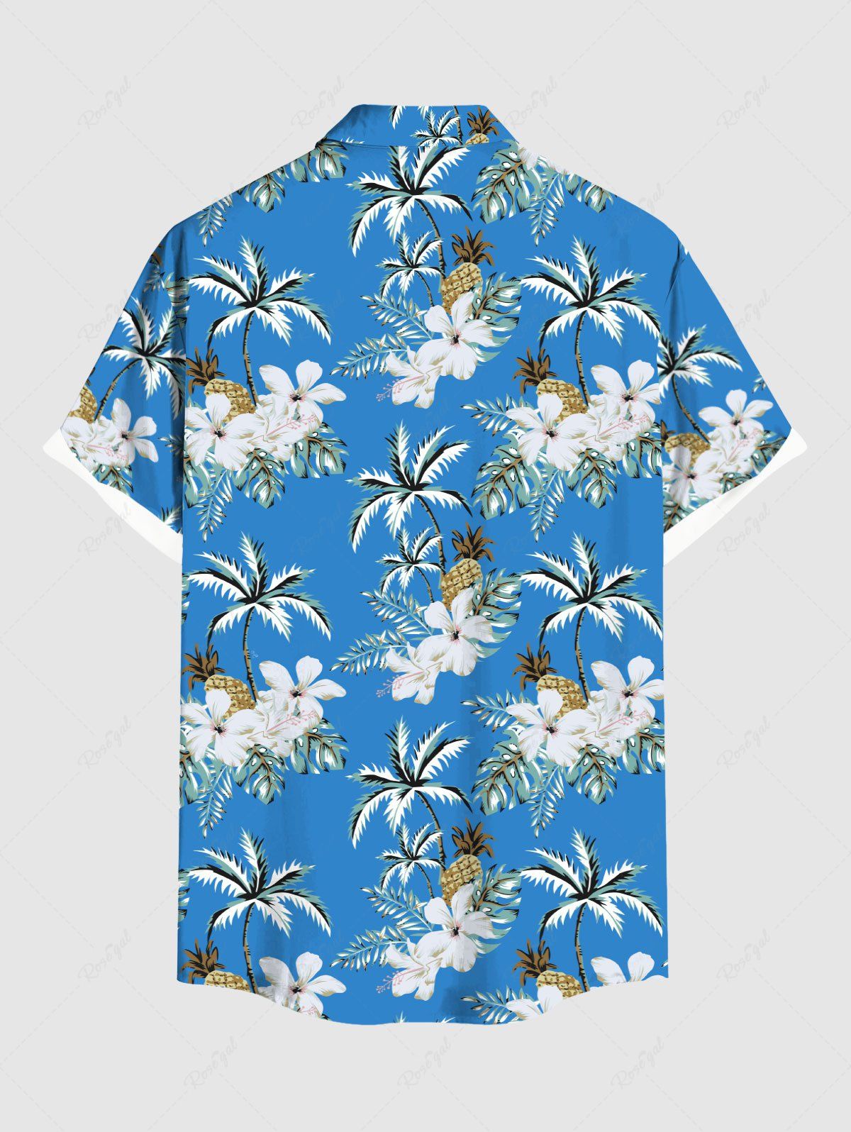 Coconut Tree Floral Tropical Leaves Pineapple Print Hawaii Shirt Bikini Dog And Owner Matching Outfits