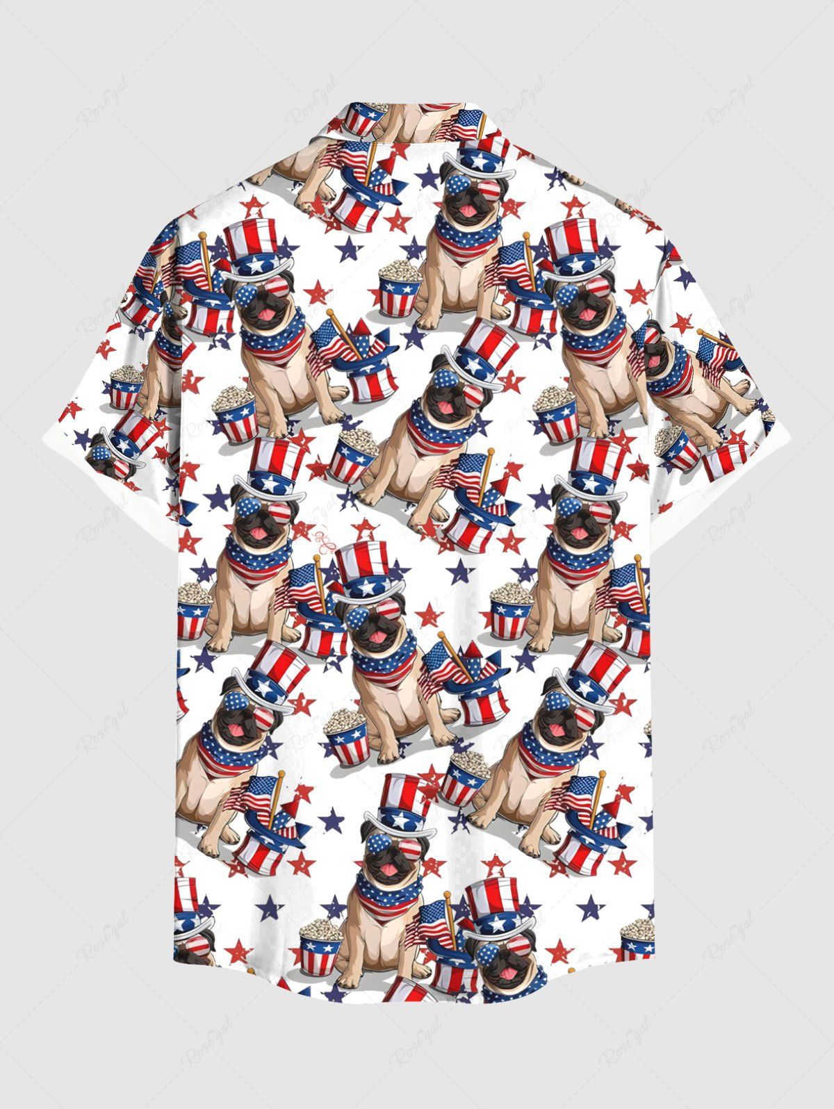 Patriotic American Flag Dog Hat Print Shirt T-shirt Dog And Owner Matching Outfits