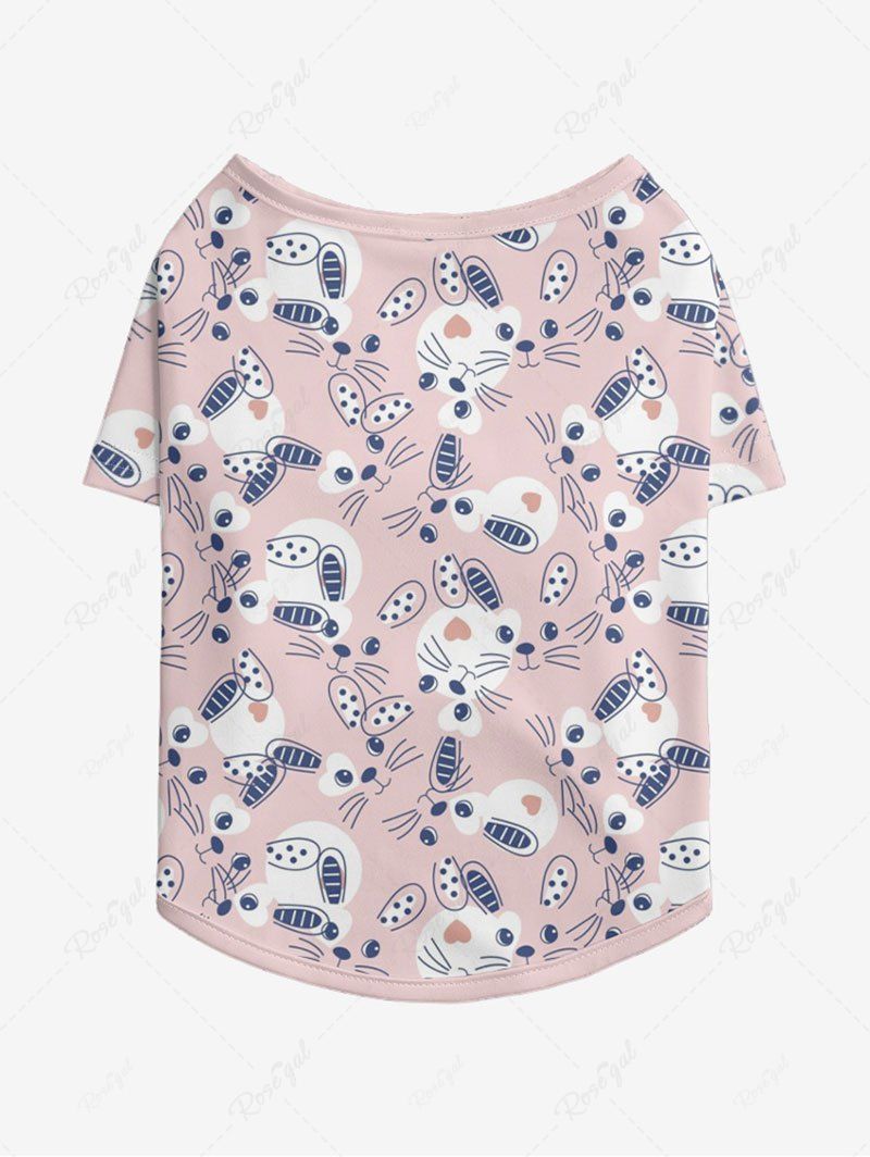 Pet's Rabbit Heart Printed T-shirt