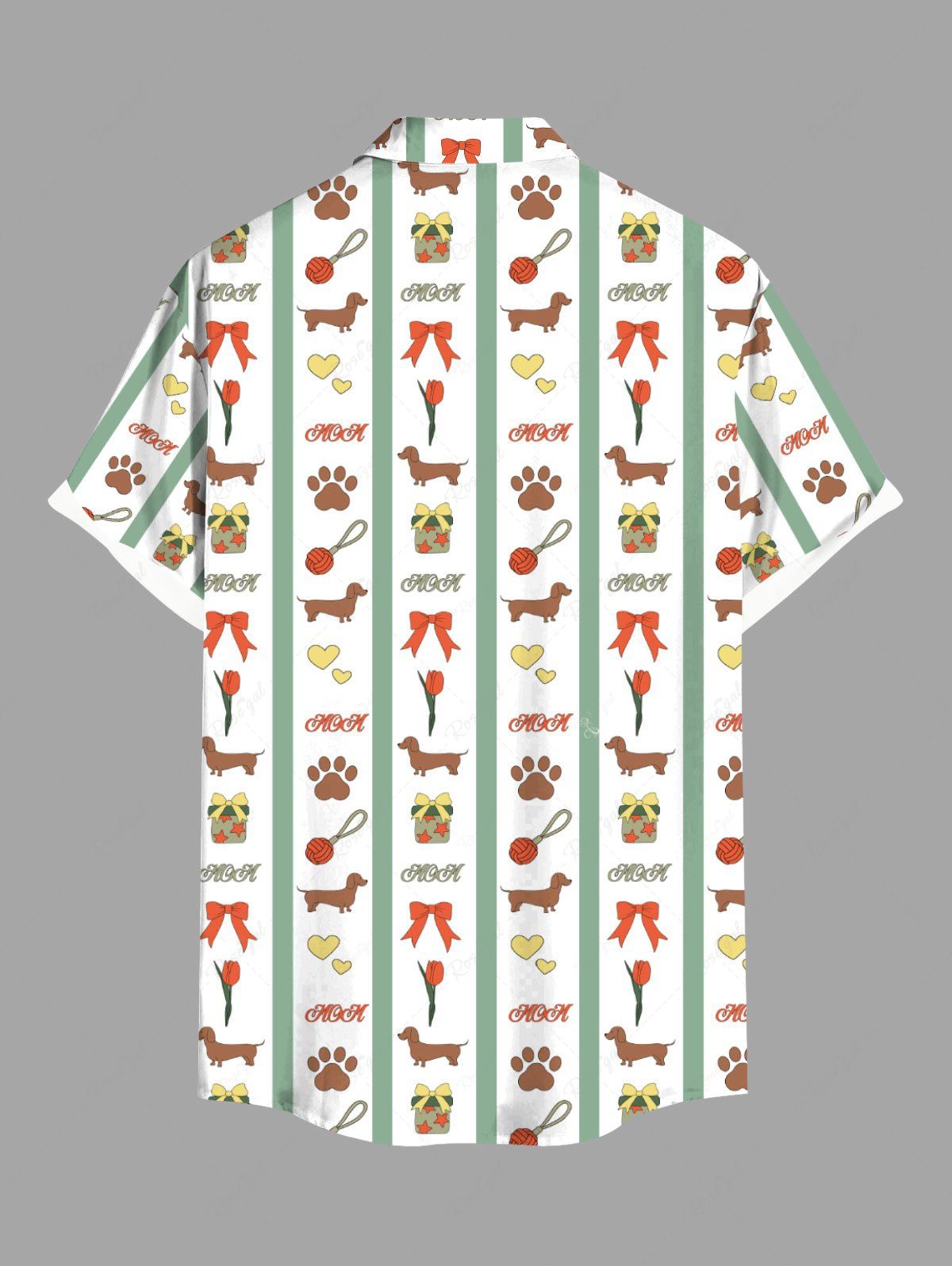 Stripes Dog Heart Bowknot Print Shirts Dog and Owner Matching Outfits