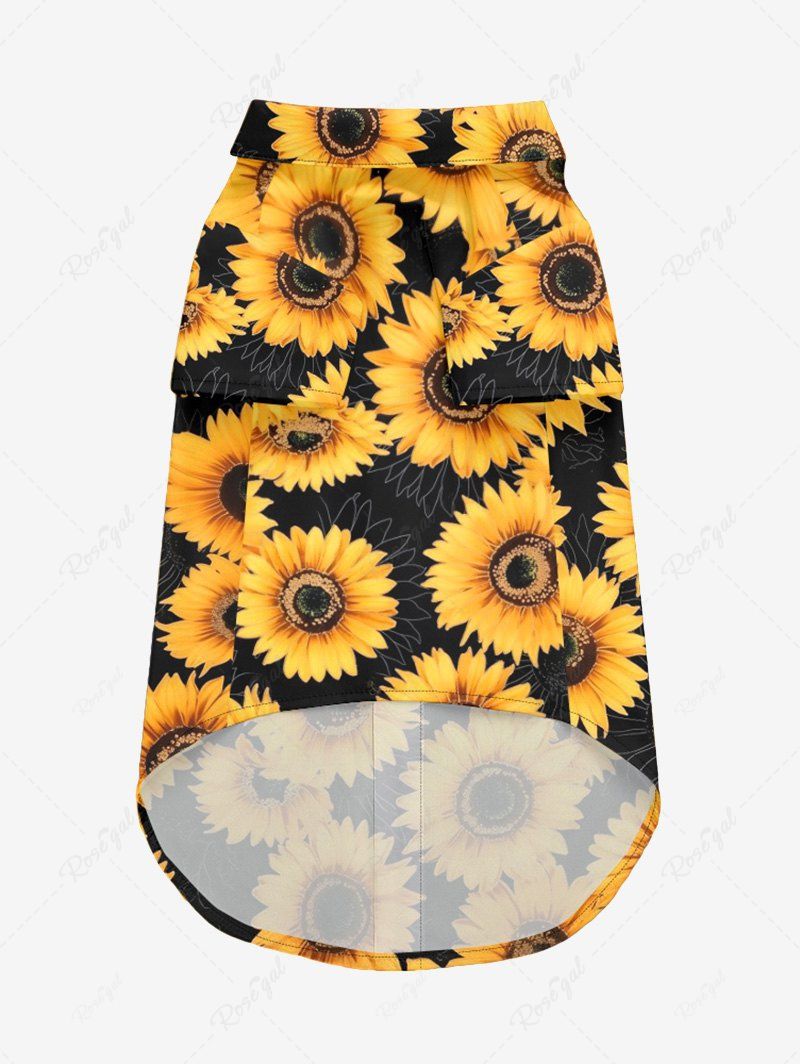 Pet's Sunflowers Printed Shirt