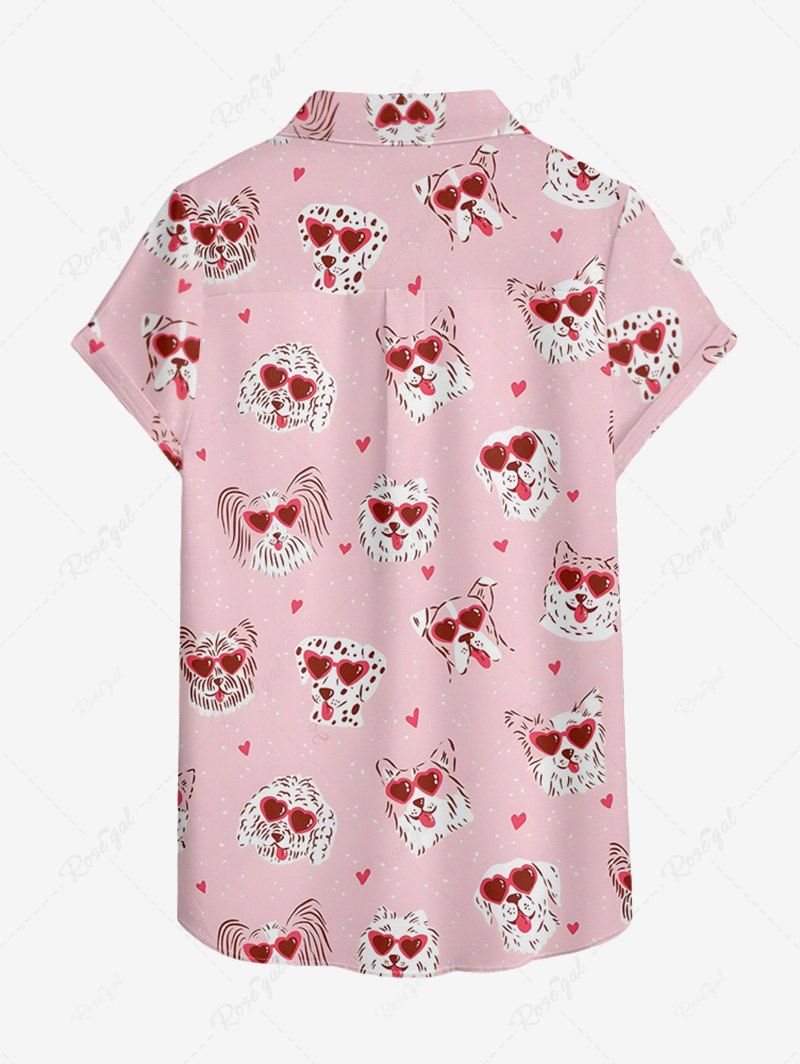 Cute Puppy Heart Sunglasses Print Shirt Dog And Owner Matching Outfits