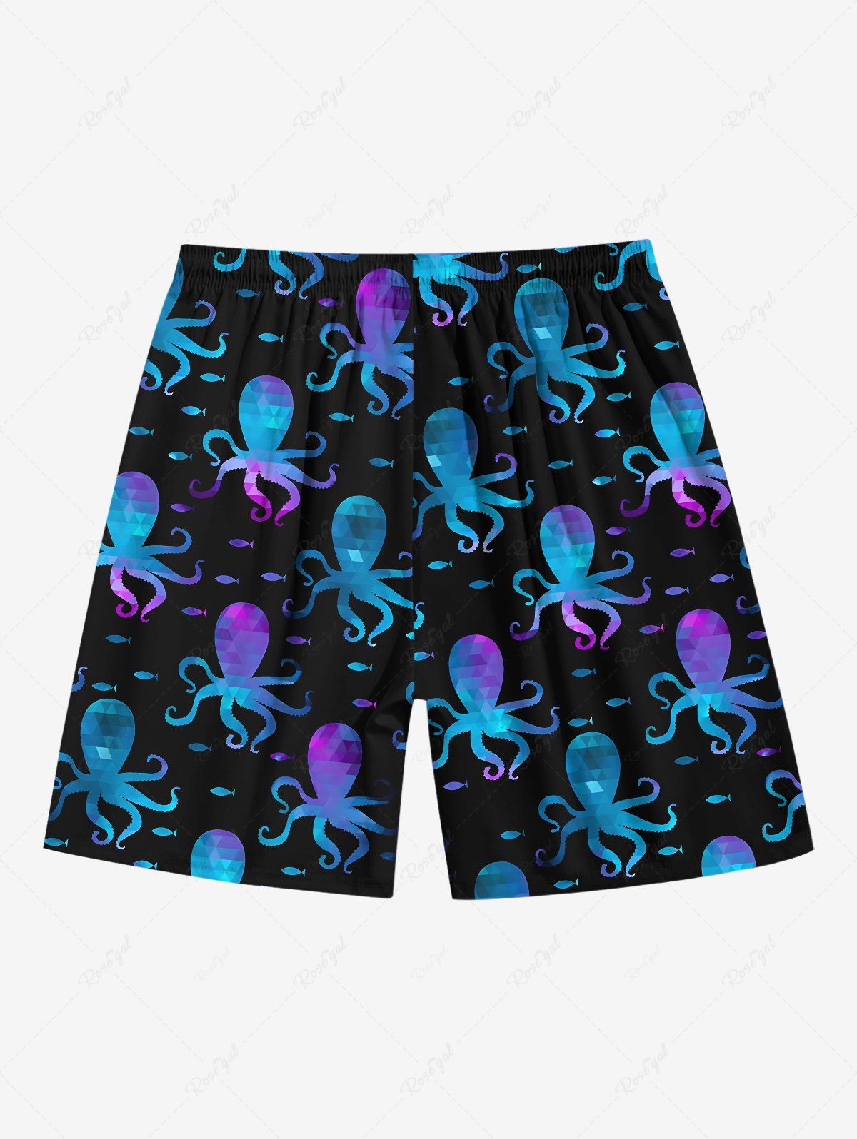 Ombre Octopus Fish Print Hawaii Shorts Shirts Dog And Owner Matching Outfits