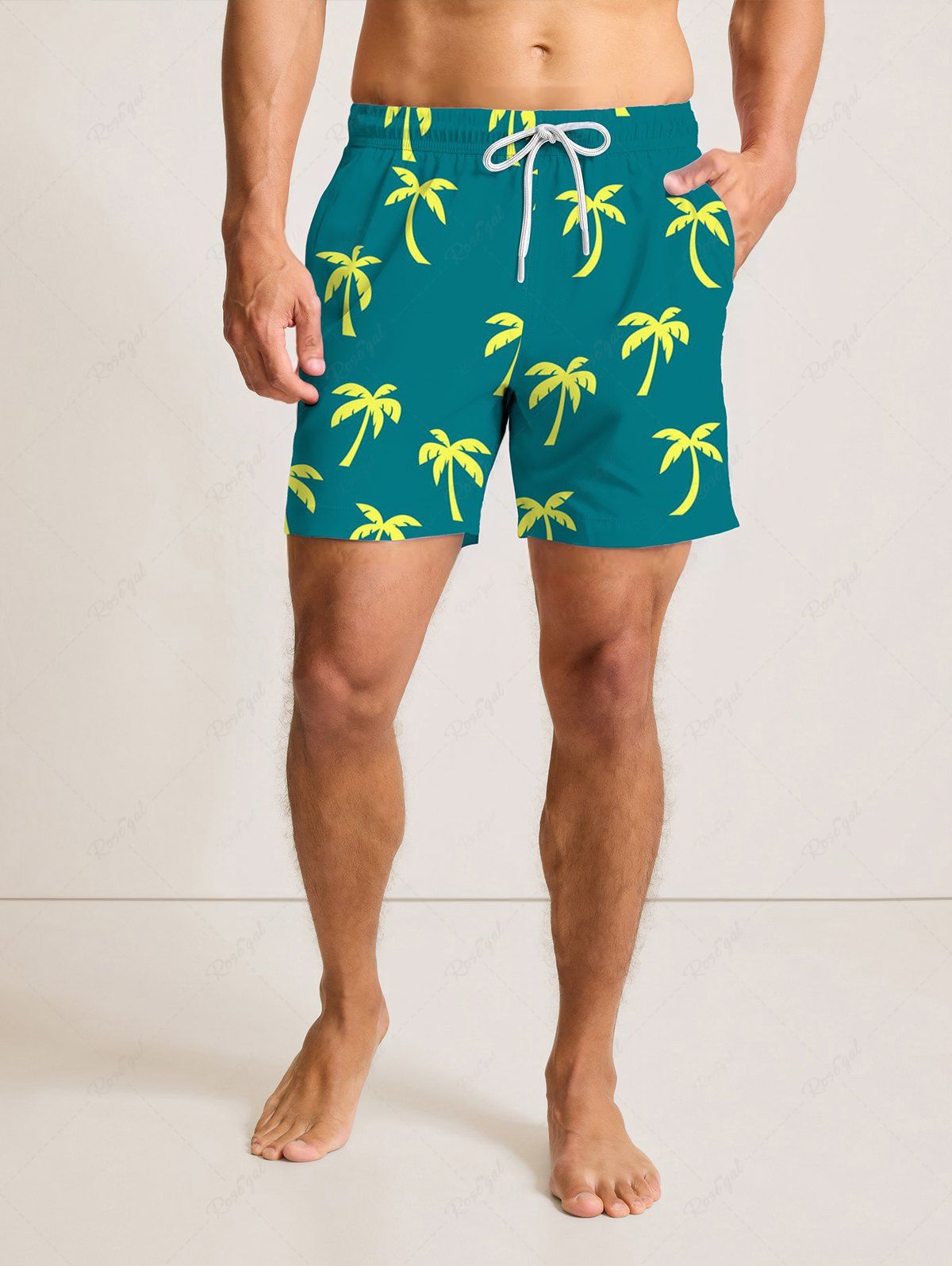 Coconut Tree Print Hawaii Shirts and Beach Shorts Dog and Owner Matching Outfits