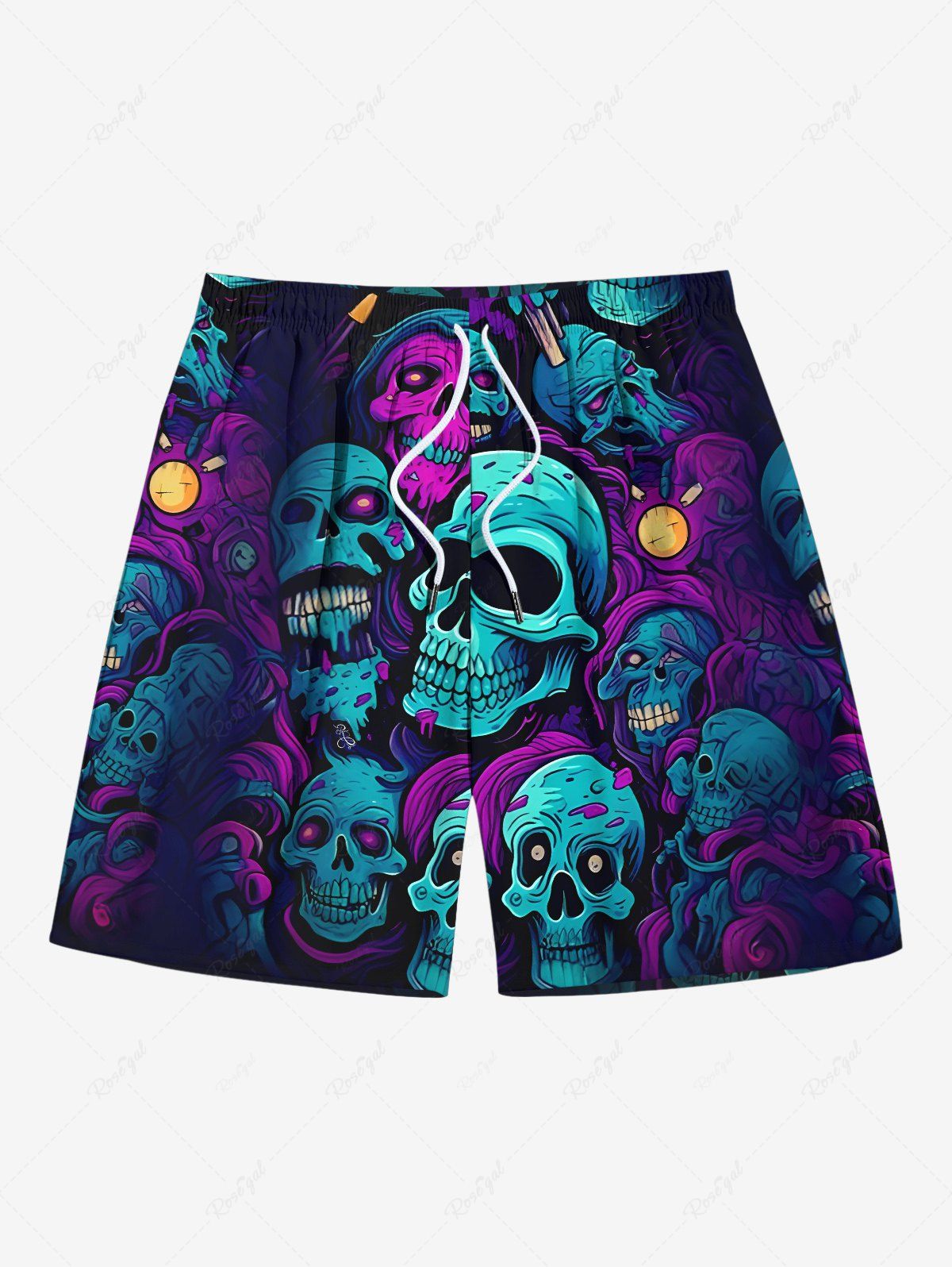 Skulls Print Shirt and Beach Shorts Dog and Owner Matching Outfits