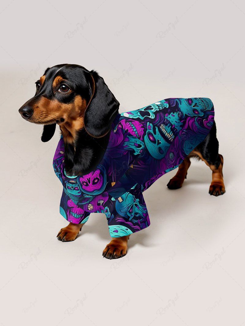 Skulls Print Shirt and Beach Shorts Dog and Owner Matching Outfits